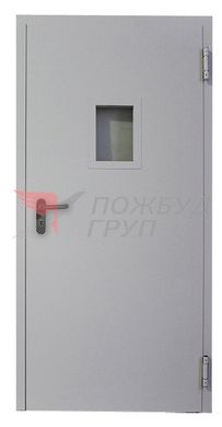 Двері протипожежні ДМП-01 EI60 (EI30) 900x2100 мм зі склінням 300х400 мм