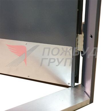 Двері протипожежні ДМП-01 EI60 (EI30) 900x2100 мм з накладками з нержавіючої сталі