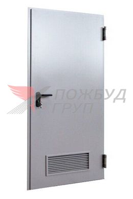 Дверь противопожарная ДПМ-01 1000x2100 мм с вентиляционной решеткой