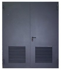 Двері металеві 1200x2100 мм з вентиляційною решіткою