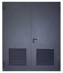 Двері металеві 1500x2100 мм з вентиляційною решіткою