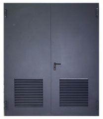 Двері металеві з вентиляційною решіткою