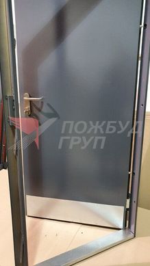 Двері протипожежні ДМП-01 EI60 (EI30) 1000x2100 мм з накладками з нержавіючої сталі