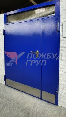 Дверь противопожарная ДПМ-01 EI60 (EI30) 1500x2100 мм с накладками из нержавеющей стали